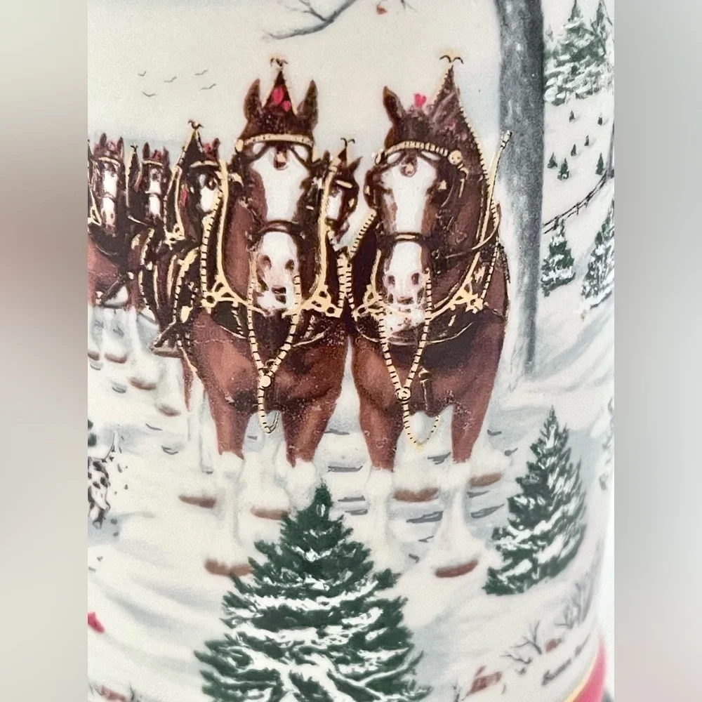 Vintage 1991 Budweiser Holiday Beer Stein The Season’s Best Collector’s Series